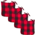 thumbnail image 1 of Coussin de chaise Fabstyles Buffalo Check avec housse 100% coton capitonné, 1 of 6