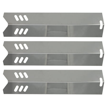3-Pack BBQ Grill Heat Shield Plate Tent Replacement Parts for Backyard Classic GBC1449W-C - Compatible Barbeque Stainless Steel Flame Tamer  Flavorizer Bar  Vaporizer Bar  Burner Cover 15