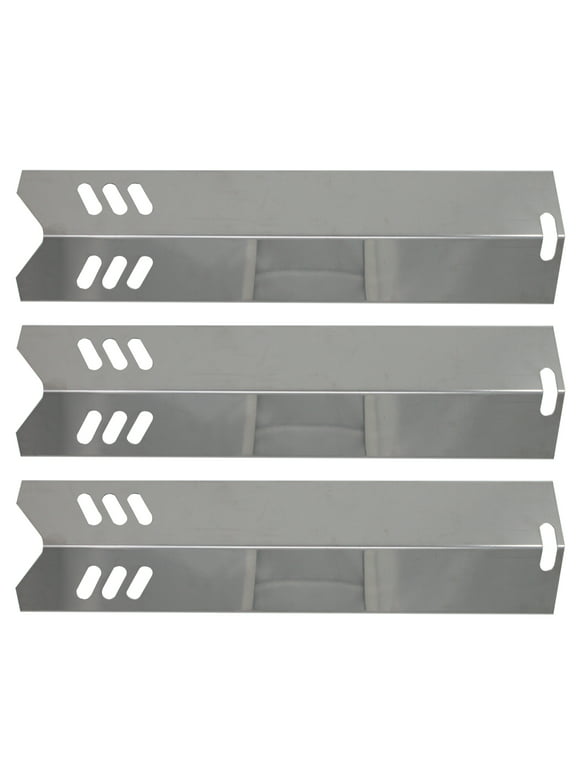3-Pack BBQ Grill Heat Shield Plate Tent Replacement Parts for Backyard Grill BY14-101-001-04 - Compatible Barbeque Stainless Steel Flame Tamer, Flavorizer Bar, Vaporizer Bar, Burner Cover 15"