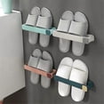 thumbnail image 4 of Bathroom Slipper Rack No Need to Drill Holes Wall-Mounted Shoe Rack B, 4 of 5