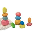 thumbnail image 4 of TheFound Blocs d'Équilibre, Jouet en Bois Naturel, Pierres Colorées Jeu de Roche, 4 of 5