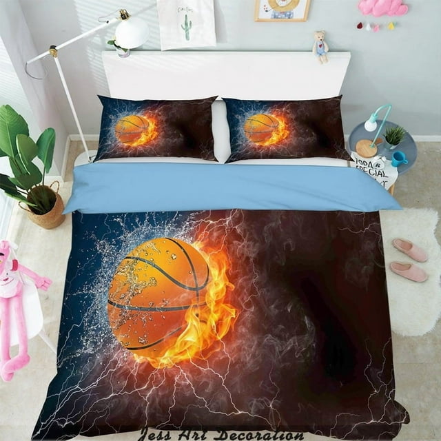 Ensemble de Housse de Couette 3D de Basketball Ensemble de Literie Taies d'Oreiller 103