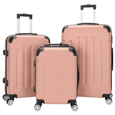 UBesGoo 3Pcs Luggage Set Bag ABS Trolley Hard Shell Suitcase Travel w/TSA