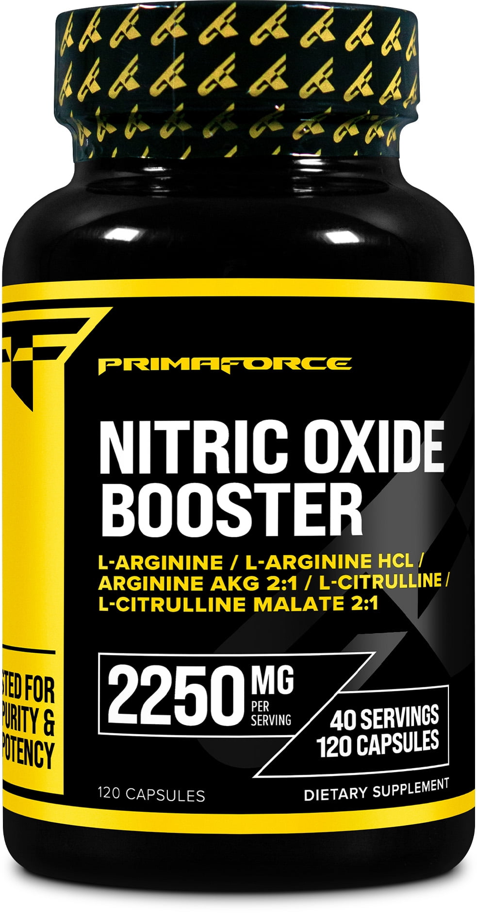 PrimaForce Nitric Oxide Booster (120 Capsules, 40 Servings / 2250 mg of