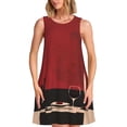 thumbnail image 1 of Balery Minimalist Romantic Dinner Vestidos de verano para mujer con estampado: vestido holgado sin mangas, vestido playero informal y cómodo para días calurosos., 1 of 7