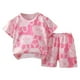 thumbnail image 1 of Odeerbi 6M-6Y Niños Niñas Conjuntos Verano Algodón Manga Corta Top Shorts Pijamas Juego de Dos Piezas, 1 of 3