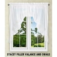 thumbnail image 2 of Ellis Curtain White Rod Pocket Valances, 60” x 38”, 2 of 3