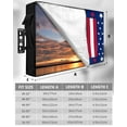 thumbnail image 2 of 4th of July Outdoor TV Cover 60 to 65 Inch Weatherproof, Patriotic Independence Day Stripes Star 600D Oxford TV Covers with Waterproof Zipper, Outside Flat TV Screen Protector Size 58"Wx37"Hx4.5"D, 2 of 7