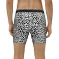 thumbnail image 4 of Xecao Black Leopard Print Boxer Briefs for Men's Stretch Moisture-Wicking Underwear, Mid-Rise Classics breathable fabric, 4 of 7
