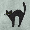 thumbnail image 2 of Dalix Black Cat Embroidered Fleece Zip Washed Hoodie Cold Fall Winter Women in Sage M Medium, 2 of 5