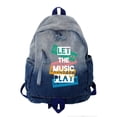 thumbnail image 1 of Mochila de mezclilla lavada degradada Unisex, patrón de diosa de la libertad de tendencia, bolsa de mezclilla para estudiantes, mochila versátil informal Fivean unisex, 1 of 2