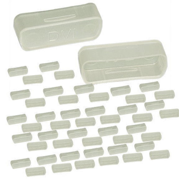 Kentek Lot of 50 PCs DVI video port jack snap-in dust dirt cover clear color female type for DVI-I, DVI-A, DVI-D