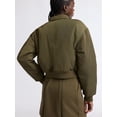 thumbnail image 4 of Scoop Women's Cropped Bomber Jacket, Midweight, Sizes XS-XXL, 4 of 5