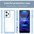 thumbnail image 6 of Case for Xiaomi Redmi Note 12 Pro Phone Case Slim Dropproof [Defend from Drop/Scratch/Slip/Fingerprint] Clear Acrylic Hard Back Soft TPU Bumper Hybrid Phone Cover for Redmi Note 12 Pro-Blue, 6 of 16