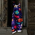 thumbnail image 7 of XINPING Halloween Overalls for Women, Sleeveless Spaghetti Strap Jumpsuit with Pockets, Ghost Pumpkin Print Wide Leg Baggy Romper, Adjustable Straps Fall Holiday Party Outfit 2026, 7 of 7