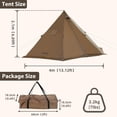 thumbnail image 2 of Carpa para Camping WaldWander Tipi para 4 estaciones 2-4 personas con estufa, 2 of 9