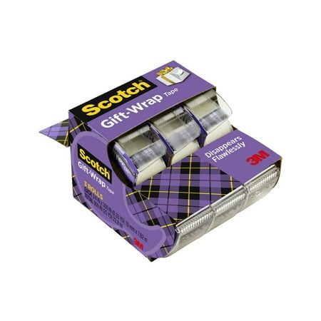 UPC: 0051131707092 | Scotch Gift Wrap Tape  Invisible  0.75 in. x 300 in.  3 Dispensers/Pack