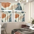 thumbnail image 6 of Blue Floral Kitchen Curtain Valance and Tiers Set Light Filtering 36" Tier and Valance Farmhouse Window Curtains for Living Room Bedroom Decorations for Home 3 Piece Set, 6 of 6