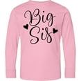 thumbnail image 3 of Inktastic Big Sis Girls Cute Sister Announcement Long Sleeve Youth T-Shirt, 3 of 5