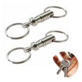 thumbnail image 1 of Zshan 12 Pack Quick Release Key Ring with Double Split Ring Bulk Detachable Silver, 1 of 5