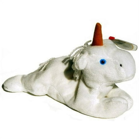 Ty Beanie Babies Mystic The Unicorn (Brown Horn, Coarse Mane)
