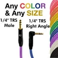 thumbnail image 2 of Coluber Cable 1/4" TRS Male - Right Angle 1/4 TRS 0.5ft Pro 3-Pin Connector, 2 of 7