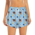 thumbnail image 2 of Goofa Sea Turtle Printed Women 2 in 1 Running Shorts,Quick Dry Athletic Workout Shorts,High Waisted Athletic Shorts with Liner Pockets-XX-Large, 2 of 9