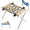 Khaki, variant on 2-in-1 Foldable Pet Grooming Bed, Dog Grooming Hammock with Stable Stainless Steel Frame & Quick-Dry Mesh Foldable for Trimming, Bathing, Brushing