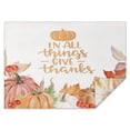 thumbnail image 1 of Thanksgiving Day Table Cloth Wrinkle Resistant Washable Tablecolths Table Covers Welcome Fall Pumpkin Harvest Tablecloth for Fall Birthday Wedding Graduation Rectangle,60x84inch, 1 of 5