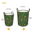 thumbnail image 3 of Sikiie Mask And Palm Leaves Print Round Dirty Clothes Basket, Waterproof Standing Foldable Storage Basket, for Laundry Room, Bedroom, Bathroom Storage-Medium, 3 of 6