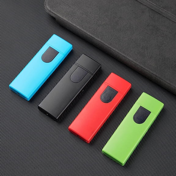 4 PCS Rechargeable Electric Lighter,USB Charging Lighter,Pocket Lighter with Touch Sensor,Blue Flame,200mA Battery,Charge for 30 Minutes