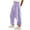 Purple, variant on Women's Baggy Wide Leg Pants Casual Drawstring Elastic Waisted Contrast Color Workout Y2K Track Pants