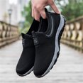 thumbnail image 6 of Mens Shoes,Knit On Sneakers Spring Casual Walking Shoes for Middle And Elderly Gentlemen Comfortable Lightweight Design,Shoes for Men,Black,10, 6 of 7