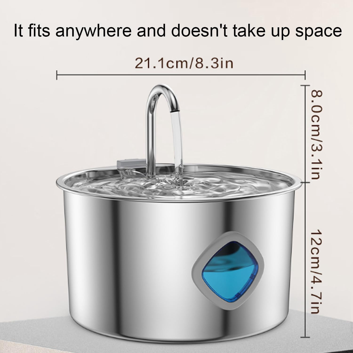 Pawdrate dog water fountain,Stainless Steel Filtered Recirculating Water Fountains for Dogs and Cats