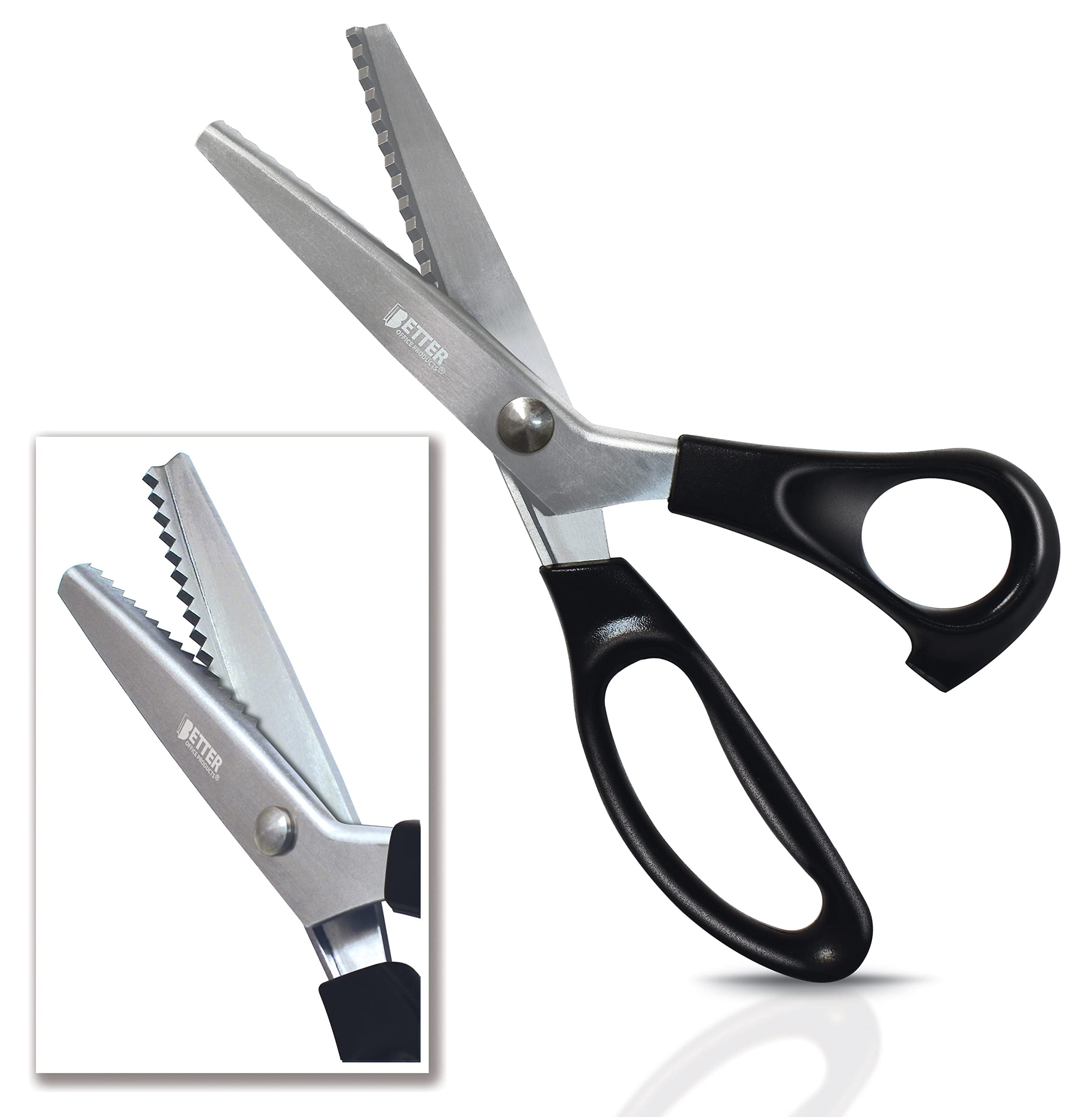 Professional Pinking Shears, 9" Stainless Steel Fabric Pinking Shears
