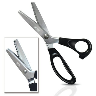 Pinking Shears By Kalatic - Zig-zag Scissor for Fabric Leather & Paper -  Pinking Dressmaking Sewing Scissors KT-046-F