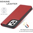 thumbnail image 5 of Compatible with iPhone 12 Pro Max Wallet Case,[3 Card Slots] [1 Cash Pocket] [Stand Feature] Magnetic Top Layer Leather Cover Shockproof Cat Eye Style Case for iPhone 12 Pro Max,6.7 inch Red, 5 of 17