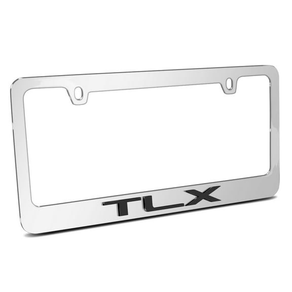 iPick Image for Acura TLX Logo in 3D on Mirror Chrome Metal License Plate Frame, Official Licensed