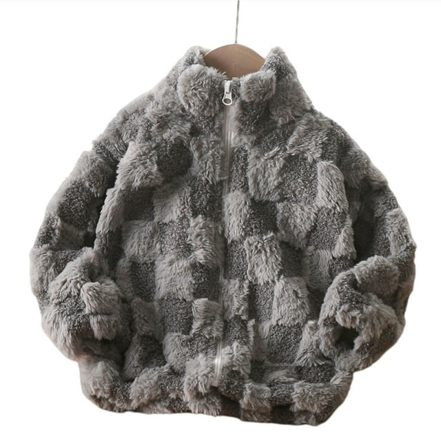 Quilted Jacket for Girls Child Winter Jacket Children's Coat Autumn And Winter Cardigan Thickened Top Zipper Stand Collar Large Winter Coats