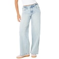 thumbnail image 3 of Celebrity Pink Women's and Women's Plus Baggy Wide Leg Jeans, Available in 30", 32", and 34" inseams, Sizes 1-24W, 3 of 11