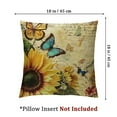 thumbnail image 4 of Summer Vintage Sunflower Pillow Cover Botanical Butterfly Design with Antique Script, Nature-Inspired Cushion Case for Seasonal Home Decor, 4 of 7