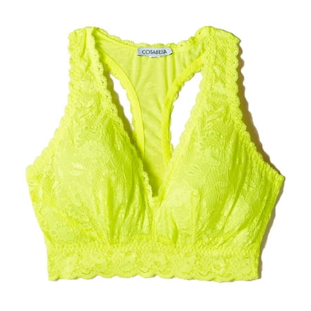 

Cosabella Never Say Never CURVY Racie Racerback Bralette (NEVER1355) Petite Neon Yellow