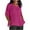 Hot Pink, variant on Tops for Women Plus Size Short Sleeve V-Neck Loose Tunic Cotton Linen Summer Shirts Blouse Hot Pink L