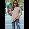 thumbnail image 4 of Camiseta Básica de Corta con Cuello en V Color Albaricoque S, 4 of 5