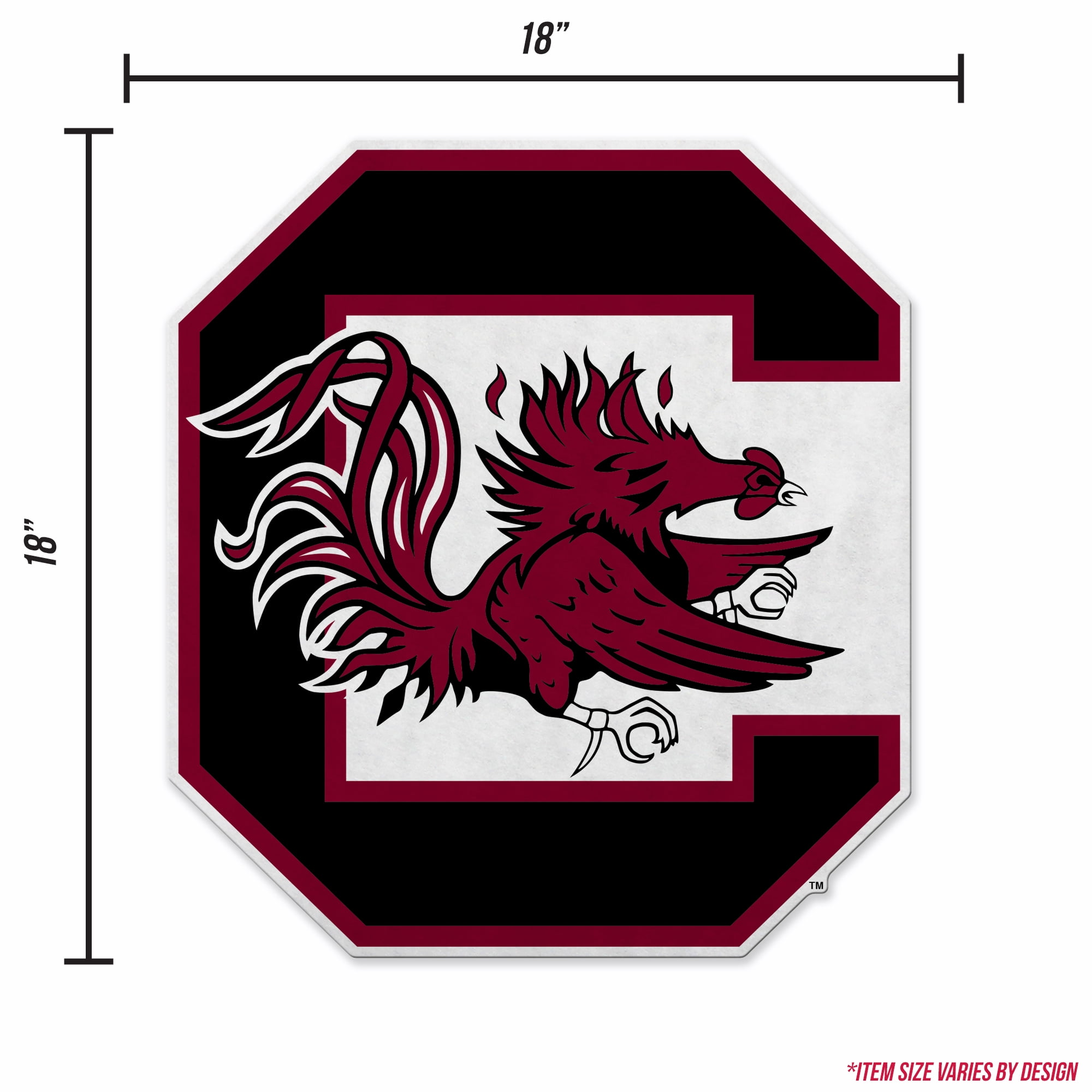 South Carolina University Shape Cut Primary Logo Pennant With Header Card