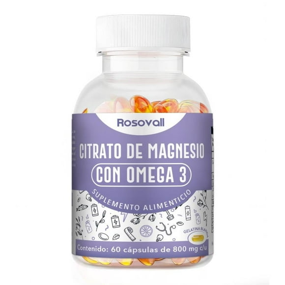 Suplemento Alimenticio Biocaps Magnesio con Omega 3 con 60 Cápsulas