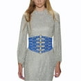 thumbnail image 1 of Ceinture Grand Vintage pour Femmes, Ceintures Élastiques Extensibles avec Boucle Entrelacée, 1 of 4