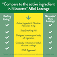 thumbnail image 3 of Healthy Living Nicotine Polacrilex Mini Lozenge, Stop Smoking Aid, 4 mg Mint Flavor, 135 Count, 3 of 7
