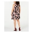 thumbnail image 2 of BCX Womens Black Floral Sleeveless Knee Length Shift Dress Plus Size: 1X, 2 of 4