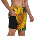 thumbnail image 2 of Balery Vibrant Sunflower Painting Bañador para hombre, shorts de playa de secado rápido con entrepierna y forro de compresión-Medium, 2 of 6